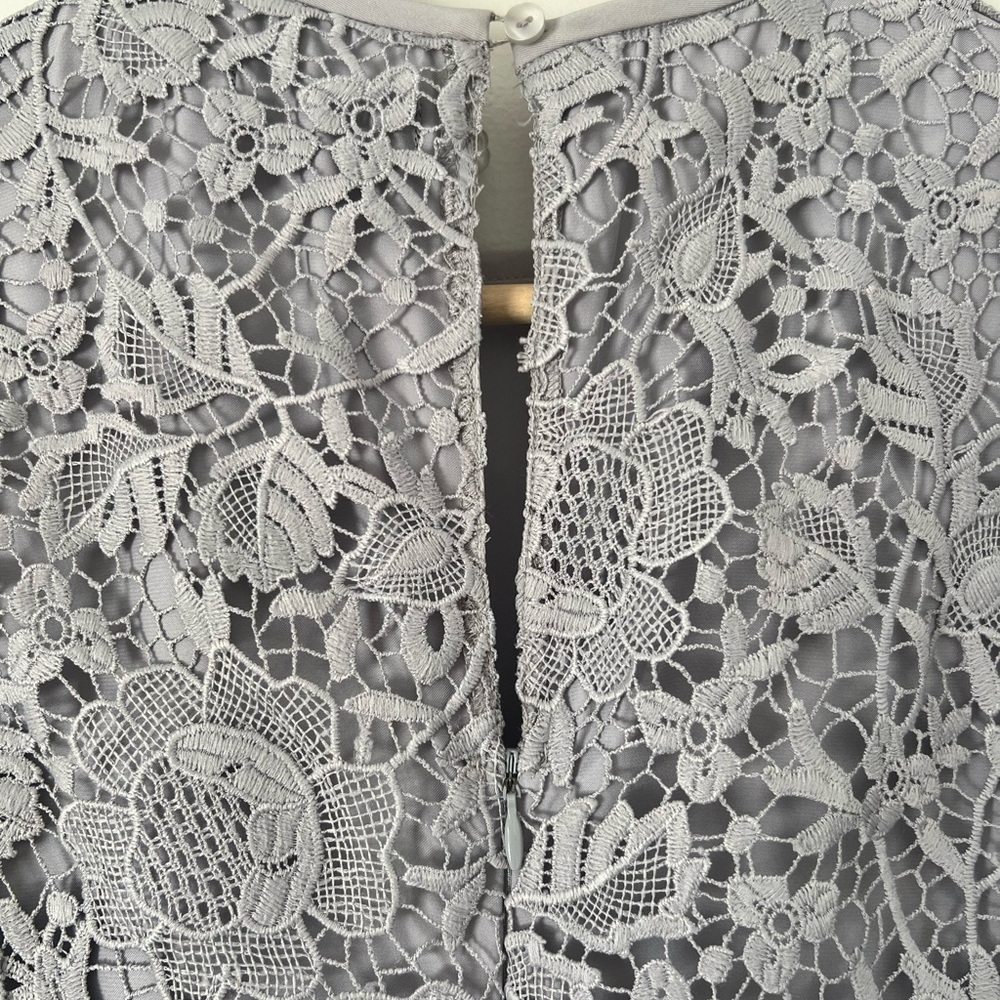 Lace Midi Dress, Self-Portrait-esque, Event Dress. US S, Grey - Picture 5 of 12